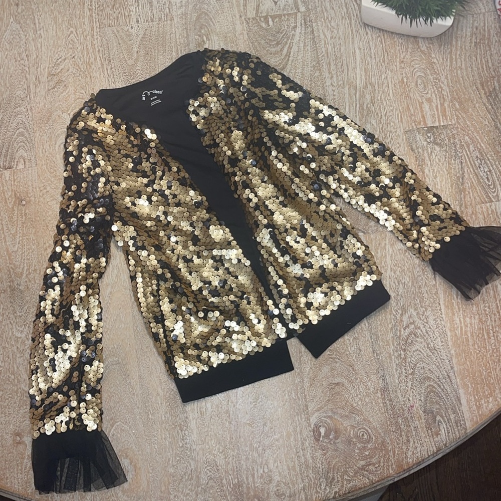 Art Class Girls Sequin Tulle Dressy Jacket XL 14/16
